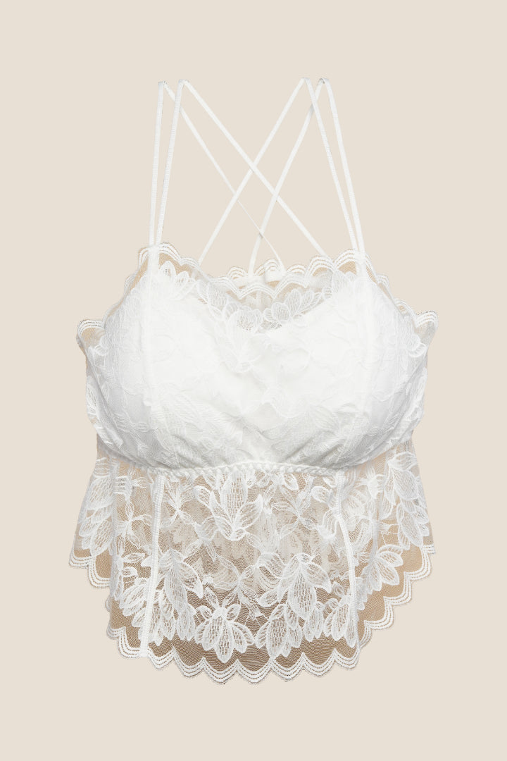 AXTZH Enchanted Veil Bralette-X5113-WHITE-CN124