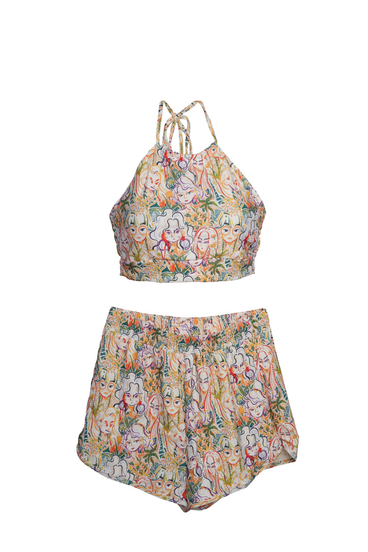 AXTZH Tidal Glow Three-Piece Swim Set X4027-IVOPR2-3PS