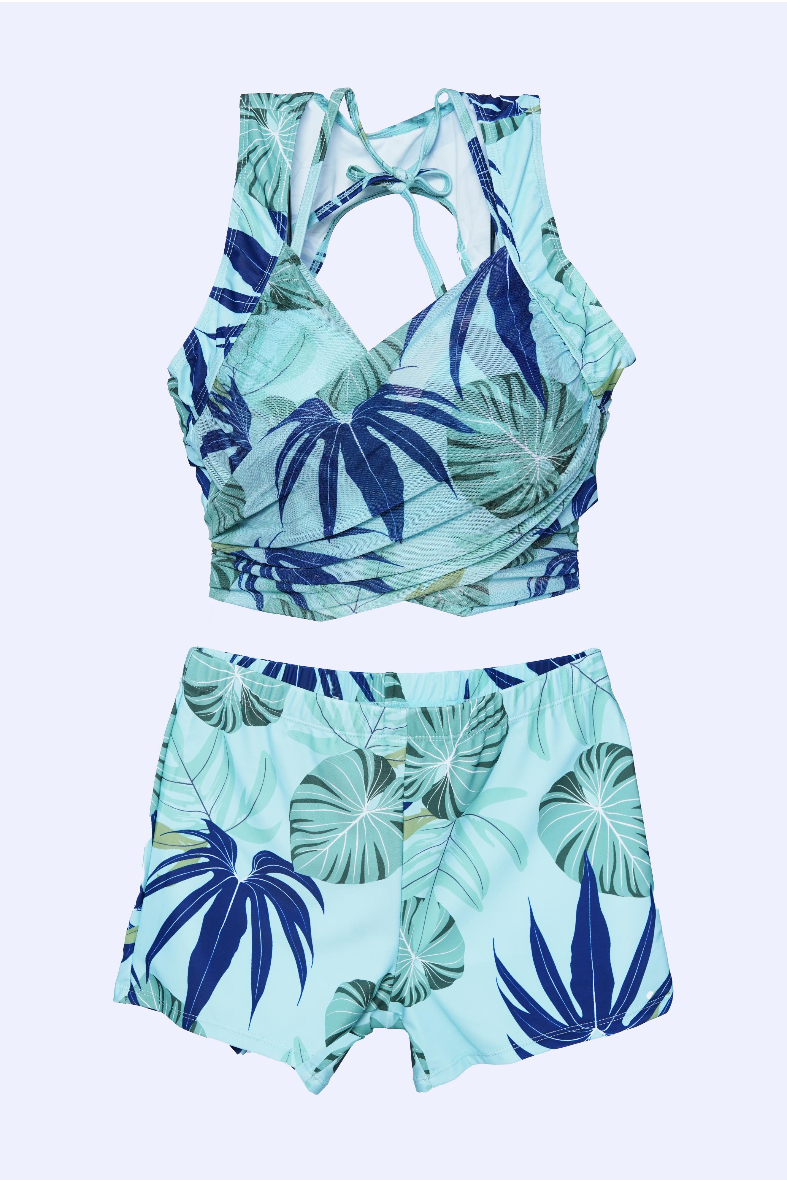 AXTZH Coastal Muse Swimwear-XSWIM3PS7350IY-GREPR