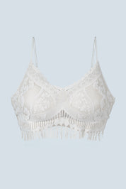 AXTZH Women’s Sexy Lace Bralette Bra with Sheer Floral Detailing and Delicate Straps X8002-MOCHA-CN114