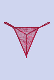 AXTZH 2-Piece Sexy Nightwear for Women with Sheer Lace Design and Elegant Detailing X3009-SCARLET-F1N