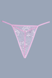 AXTZH 2-Piece Sexy Nightwear for Women with Sheer Lace Design and Elegant Detailing X3009-PINK-F1N