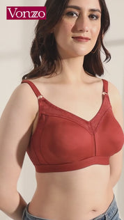 SLUUW SB002 - NON-PADDED NON-WIRED EVERYDAY SUPER SUPPORT MINIMIZER BRA