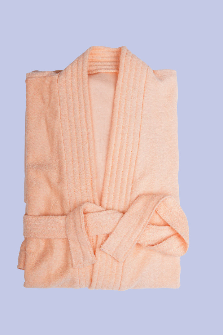AXTZH Effortless and Sexy Towel Nightwear for Women with Adjustable Tie and Relaxed Fit XBROBEPRCOT-PEACH