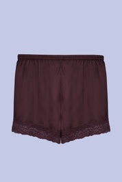 AXTZH Chic 2-Piece Nightwear Set with Strappy Top and Sheer Shorts for Effortless Elegance X2152-MAHOGANY-A4S