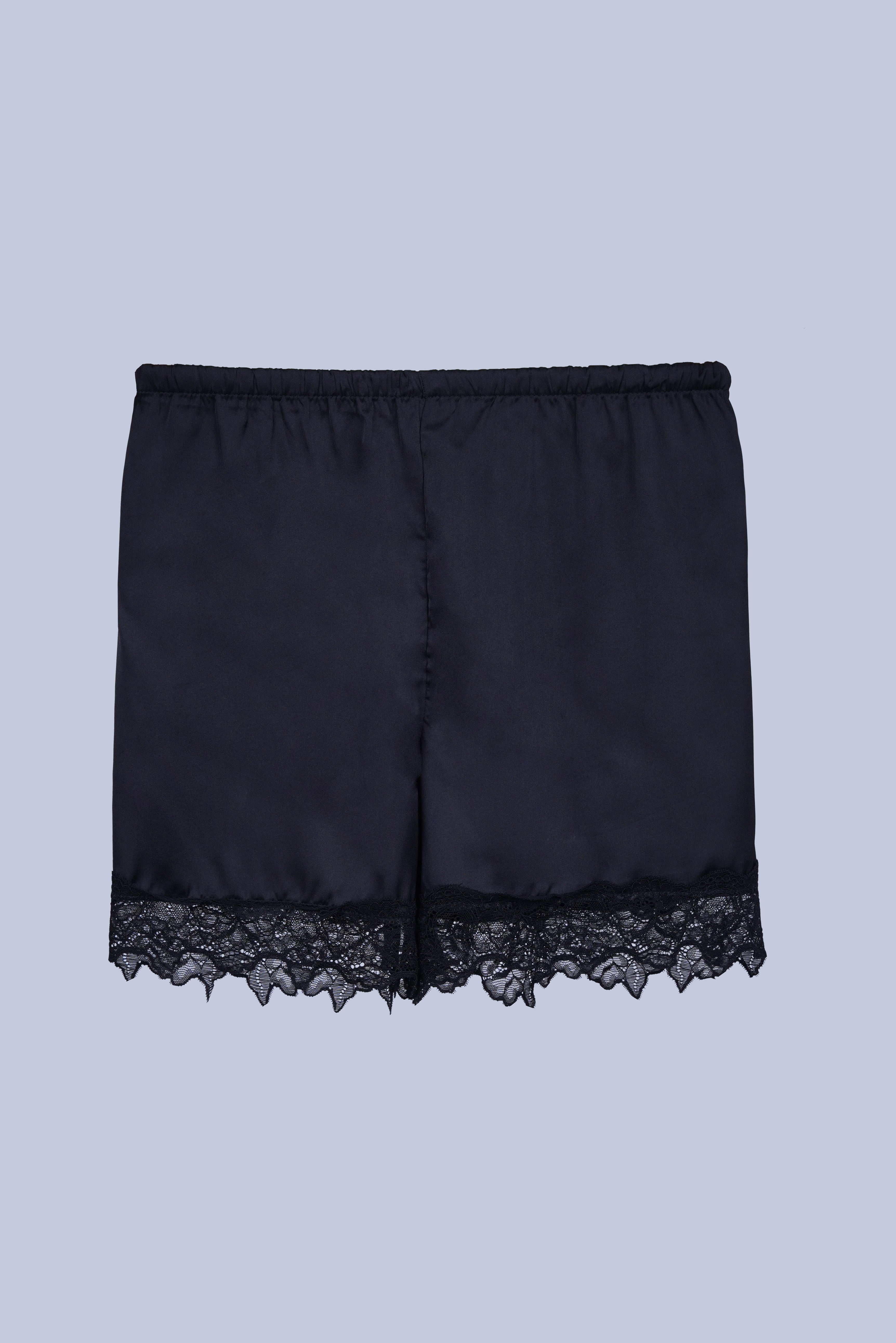 AXTZH Chic 2-Piece Nightwear Set with Strappy Top and Sheer Shorts for Effortless Elegance X2377-BLACK-A4S