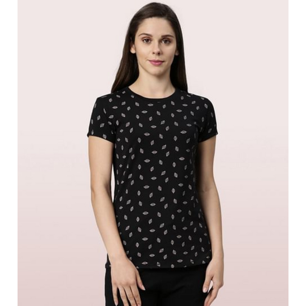 SHORT SLEEVE CREW NECK STRETCH COTTON TEE