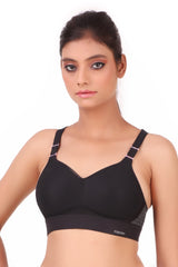 TRIUMPH-110I508  Padded Non Wired with Back Hook Polymide Spandex Fabric Sports Bra