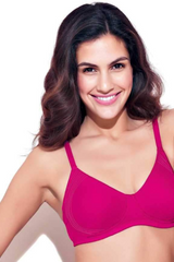 Enamor-A042 D Marine Side Support Shaper Classic Bra - Supima Cotton Non-Padded Minimizer Wirefree