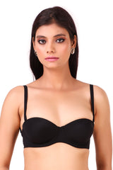 TRIUMPH-122I483  Invisible Wired Half Cup Padded Detachable Multioptional Transparent Backless Party Bra