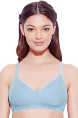 Enamor-A042 Chambery Melange Side Support Shaper Classic Bra - Supima Cotton Non-Padded Minimizer Wirefree