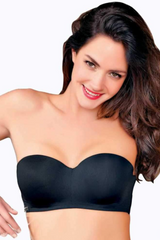Enamor-F074 Full Figure Strapless Multi-Way Bra - Padded Wired Medium Coverage