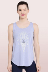 ENAMOR-E041 Whisper Blue ATHLEISURE SWING TANK TOP