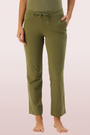 ENAMOR-E014 Pickle Green ESSENTIALS COTTON LOUNGE PANTS