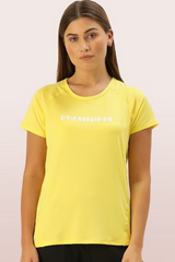 Enamor-E163 Lemon BASIC ACTIVE TEE | RAGLAN SLEEVE SCOOP NECK DRY FIT GRAPHIC TEE