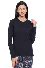 COTTON LONG SLEEVE CREW TEE