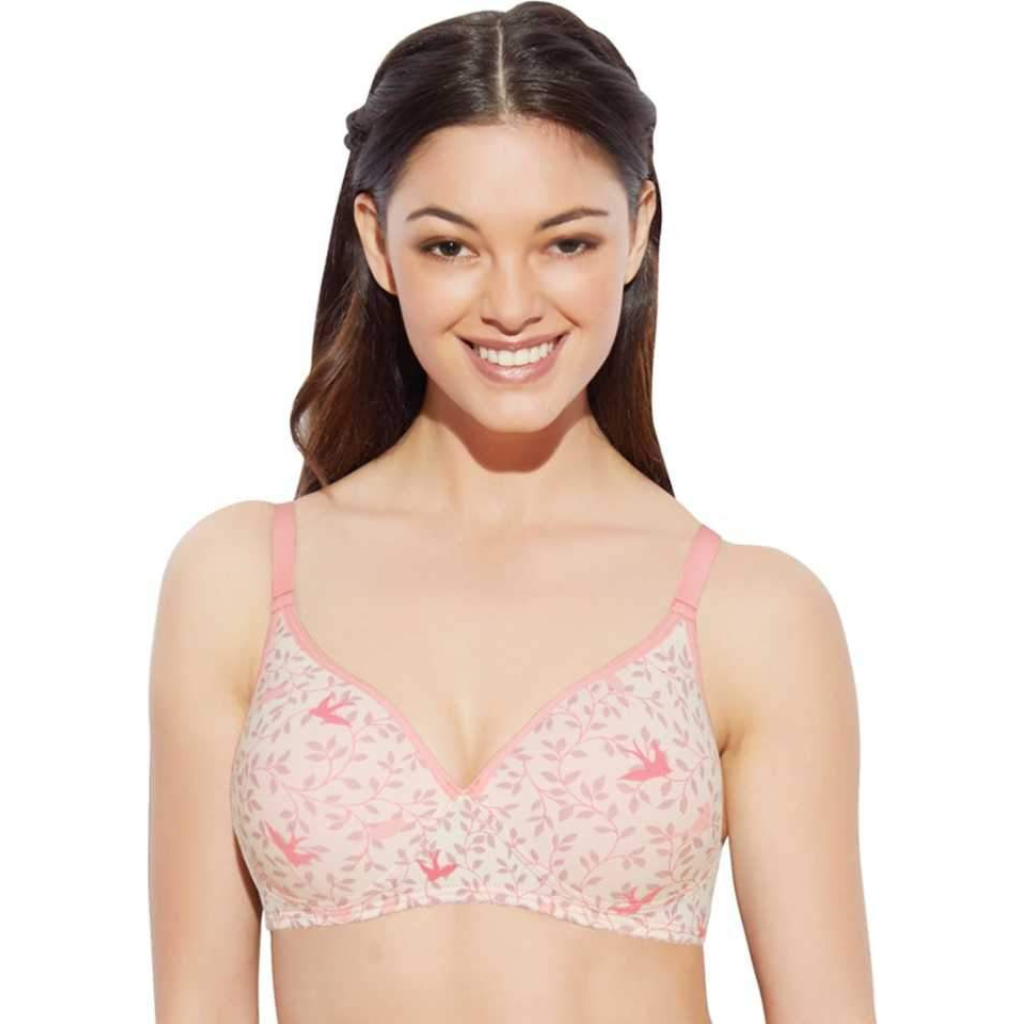 Enamor Perfect Coverage Padded Non Wired Supima Cotton Bra (Grey Melange)  Style# A039