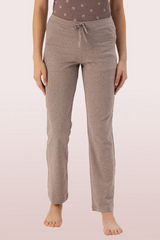 ENAMOR-E014 Umber Brown Melange ESSENTIALS COTTON LOUNGE PANTS