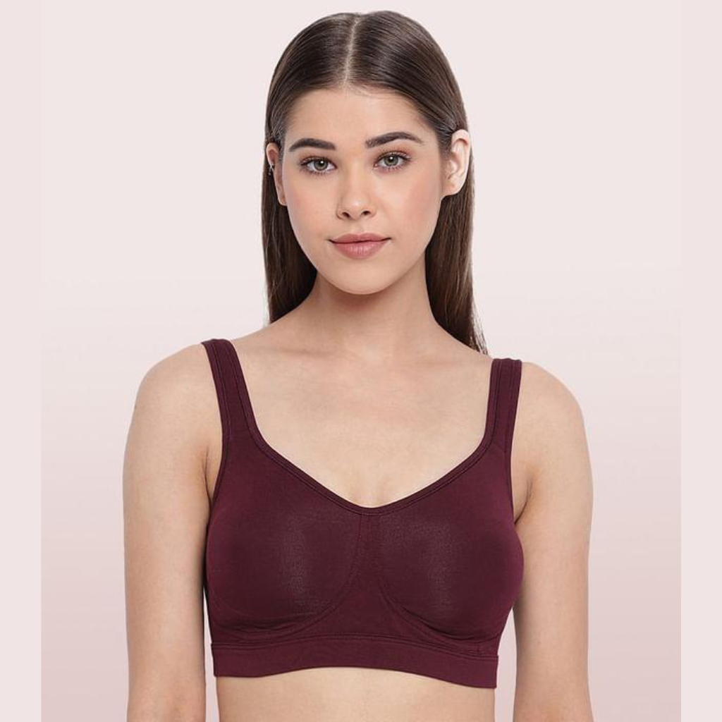 Buy Enamor A014 M-Frame Contouring Full Support Bra - Supima Cotton  Non-Padded Wirefree - Pearl Online