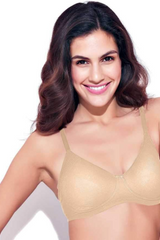 Enamor-A042 Pale Skin Side Support Shaper Classic Bra - Supima Cotton Non-Padded Minimizer Wirefree