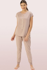 ENAMOR-E076 Beige Bark ACTIVE JOGGER | DRY FIT SMART JOGGER WITH ADJUSTABLE WAISTBAND