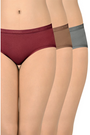 AMANTE-PPK43001 Solid Low Rise Hipster (Pack of 3)