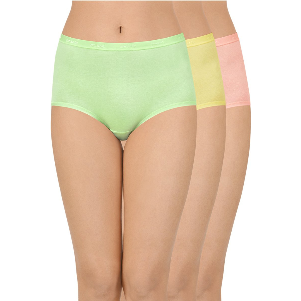 AMANTE-PPK53001 Solid Full Brief (Pack of 3)