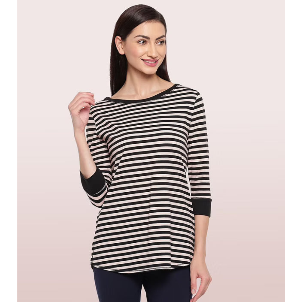 SLEEVE BOAT NECK LOUNGE TEE
