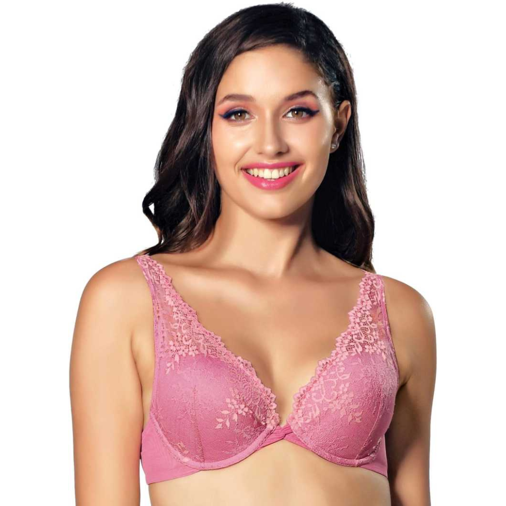Enamor-F043 Perfect Plunge Push-up Bra - Padded & Wired