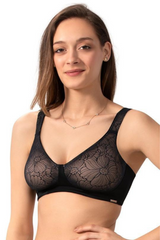 AMANTE-BRA71901 Non Wired Lace Minimiser Bra