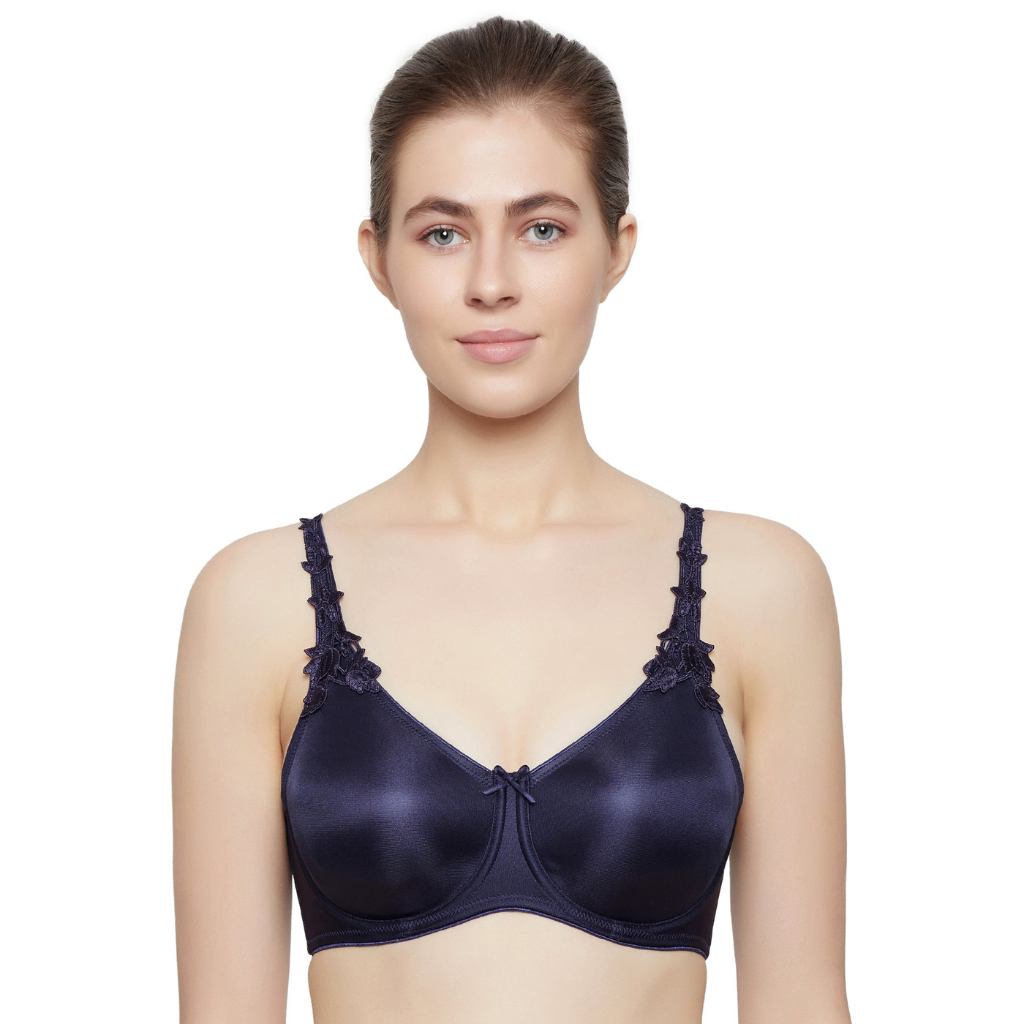 Buy Triumph Brown 103 Non-Wired Non-Padded Lace Minimizer Bra for