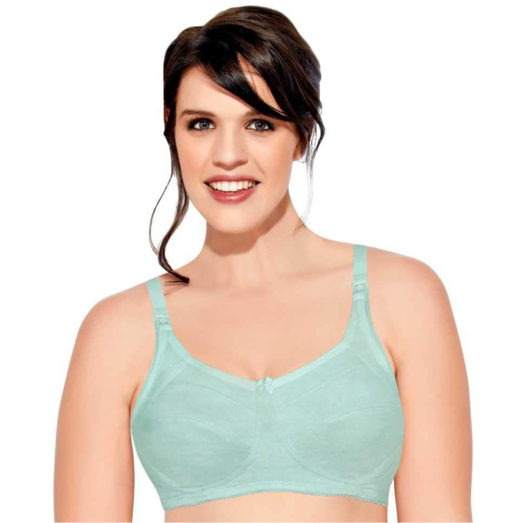 Buy Enamor Fb12 Full Support Bra High Coverage, Non-Padded & Wirefree -  Blue online
