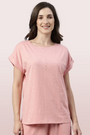 ENAMOR-E302 Rouge Prana BASIC DOLMAN TEE | COTTON SLUB JERSEY DOLMAN GRAPHIC TEE