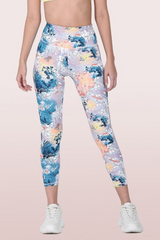 ENAMOR-E040 Burst Aop HUGGED LEGGING | DRY FIT PRINTED LEGGINGS