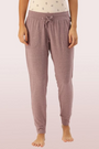 ENAMOR-E066 Umber Brown Melange ESSENTIALS COTTON LOUNGE JOGGER