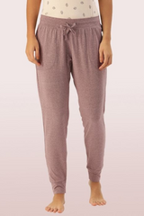 ENAMOR-E066 Umber Brown Melange ESSENTIALS COTTON LOUNGE JOGGER