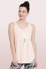 ENAMOR-E041 Divine Pink ATHLEISURE SWING TANK TOP