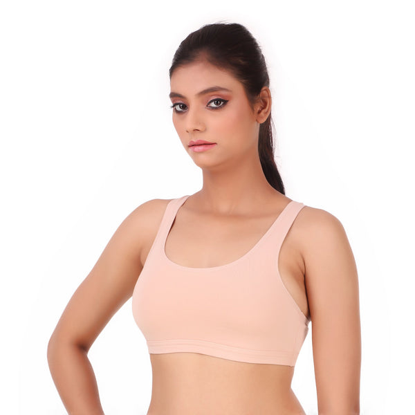 TRIUMPH-300I356 Beginner Bra  Top Wireless Non Padded Full Coverage and Medium Support Cotton Bra