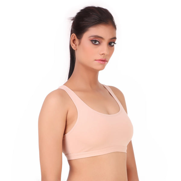 TRIUMPH-300I356 Beginner Bra  Top Wireless Non Padded Full Coverage and Medium Support Cotton Bra