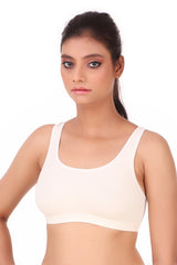 TRIUMPH-300I356 Beginner Bra  Top Wireless Non Padded Full Coverage and Medium Support Cotton Bra