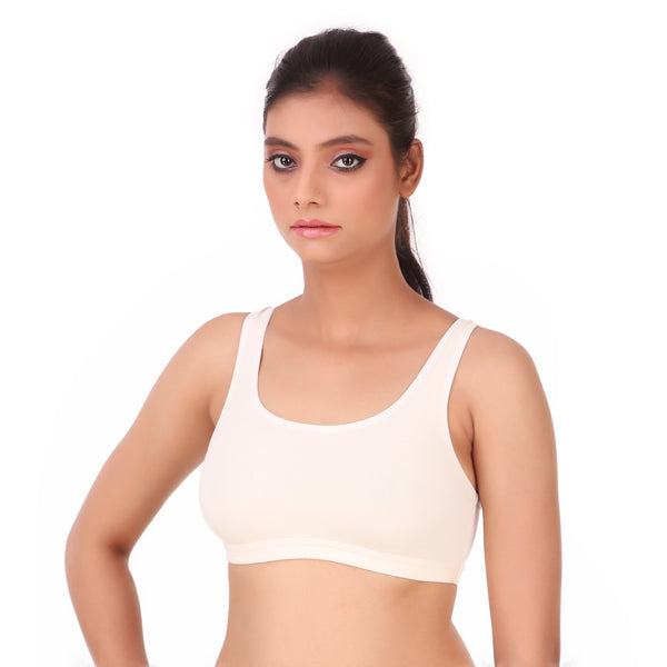 TRIUMPH-300I356 Beginner Bra  Top Wireless Non Padded Full Coverage and Medium Support Cotton Bra