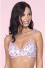 AMANTE-BRA10116 Dawn Pink Satin Edge Non Wired Printed Bra