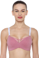 TRIUMPH-110I538 Comfort 161 Padded Non Wired Everyday Invisible Cotton T-Shirt Bra