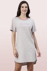 COTTON SLOUNGE MINI DRESS