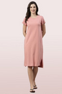 ENAMOR-E801 Rouge Love COMFY DRESS | SHORT SLEEVE COTTON TERRY LOUNGE DRESS