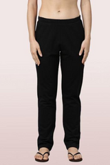 Enamor-E401 Jet Black COMFY PANT | COTTON TERRY LOUNGE PANT