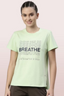 ENAMOR-A301 Green Pear ACTIVE COTTON TEE | SHORT SLEEVE ANTI-ODOUR COTTON TEE WITH GRAPHIC