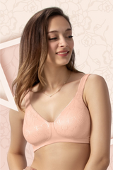 AMANTE-BRA71901 Non Wired Lace Minimiser Bra