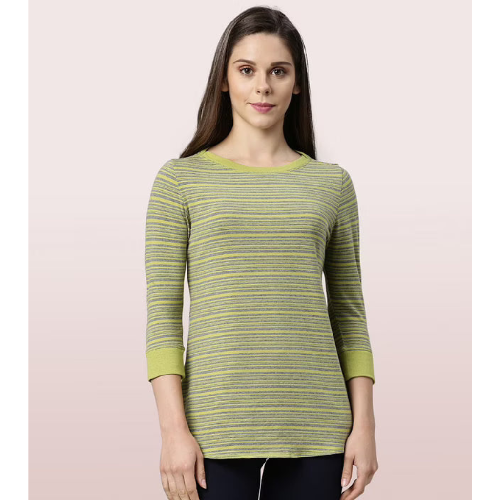 SLEEVE BOAT NECK LOUNGE TEE