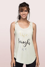 ENAMOR-E041 Ivory ATHLEISURE SWING TANK TOP